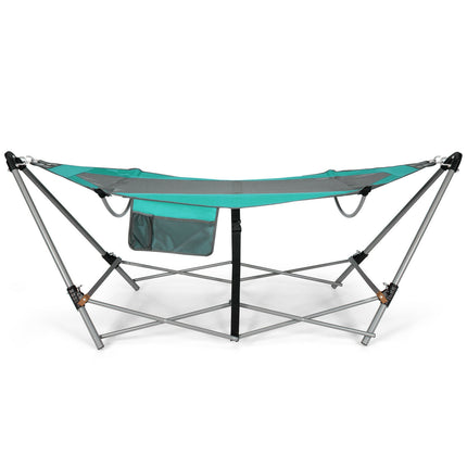 Portable Folding Hammock with Hammock Stand-Turquoise