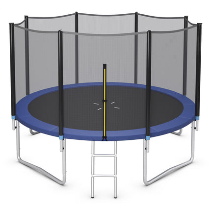 8/10/12/14/15/16 Feet Outdoor Trampoline Bounce Combo with Safety Closure Net Ladder-14 ft