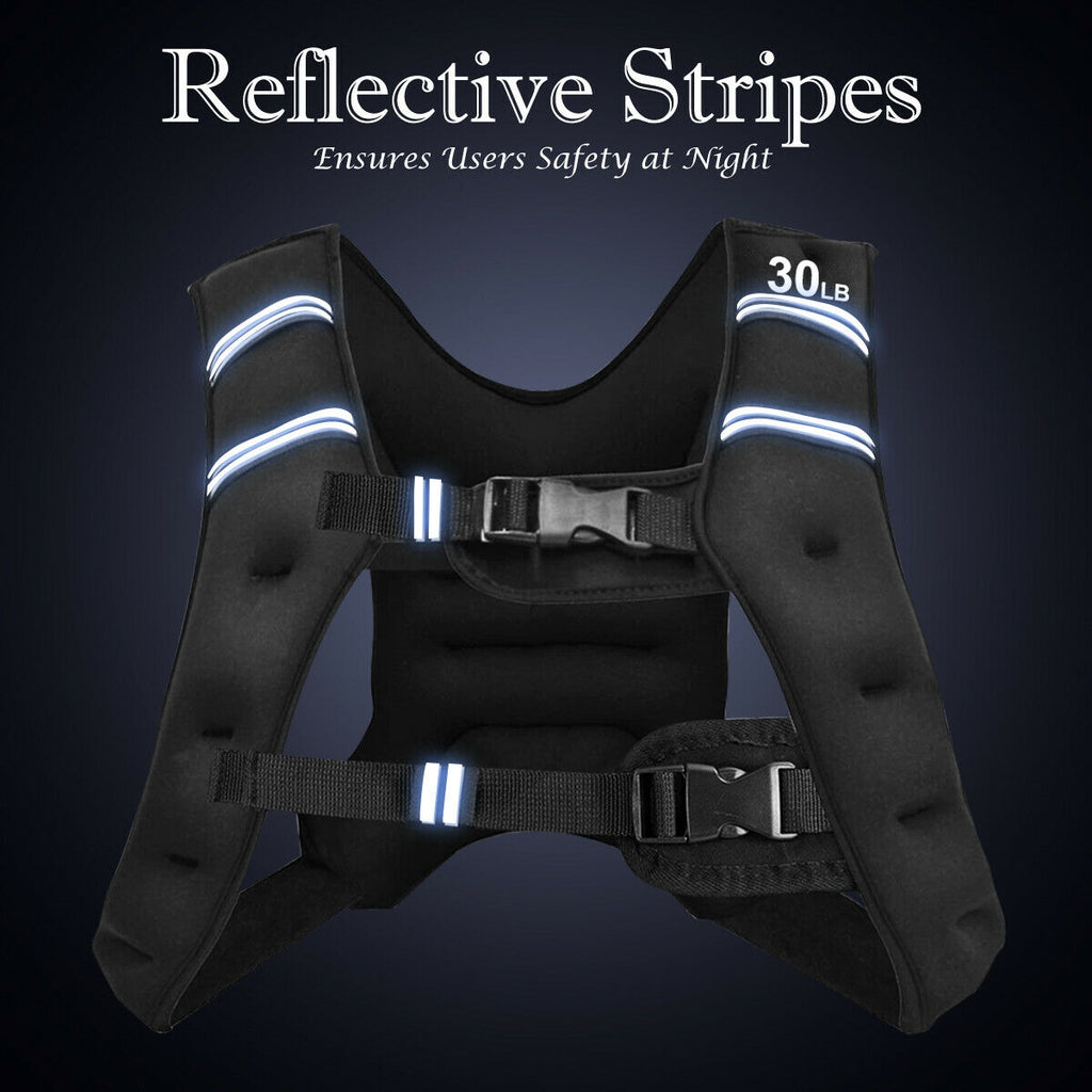 30 LBS Workout Weighted Vest with Mesh Bag Adjustable Buckle