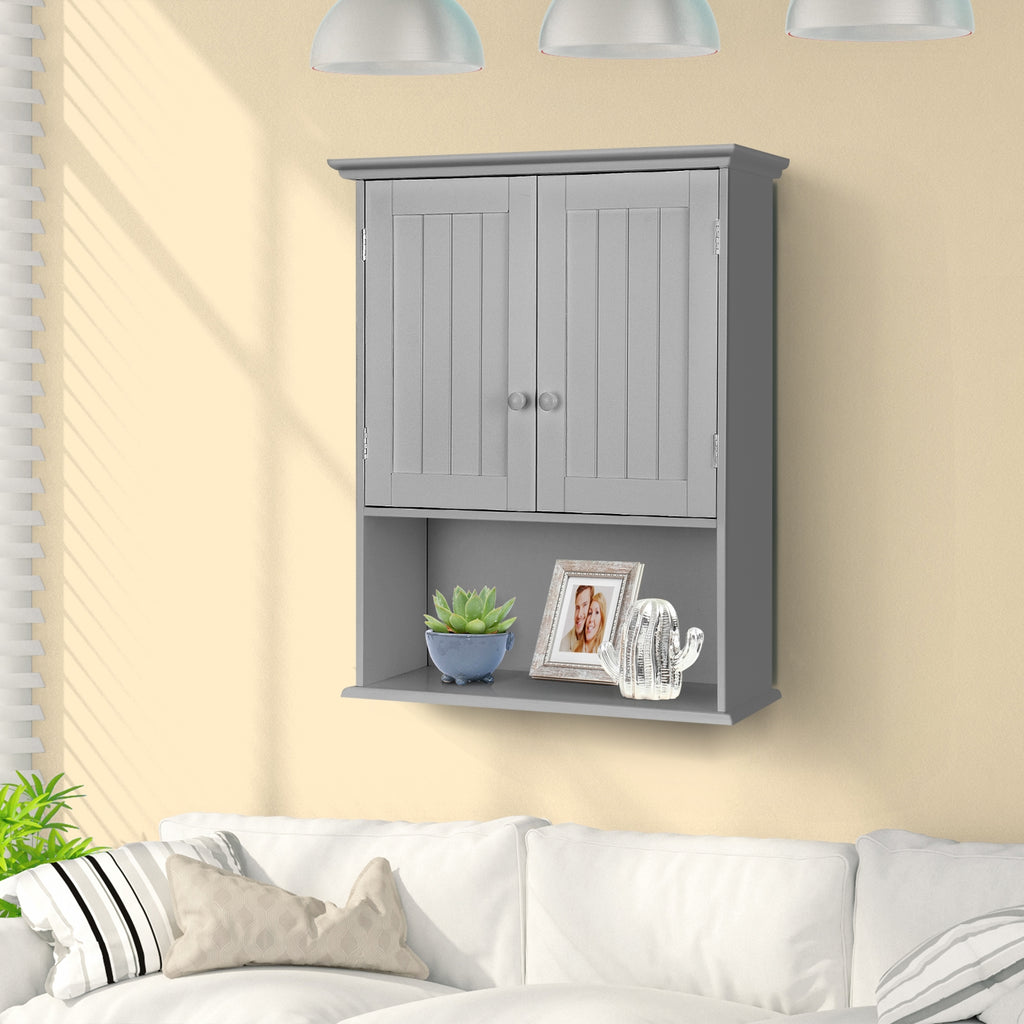 Wall Mount Bathroom Storage Cabinet-Dark Gray