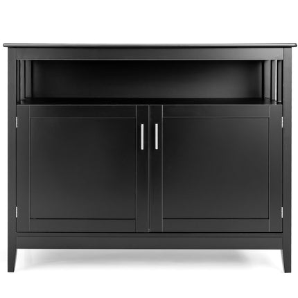 Modern Practical Wooden Kitchen Lockers with Large Storage Space-Black