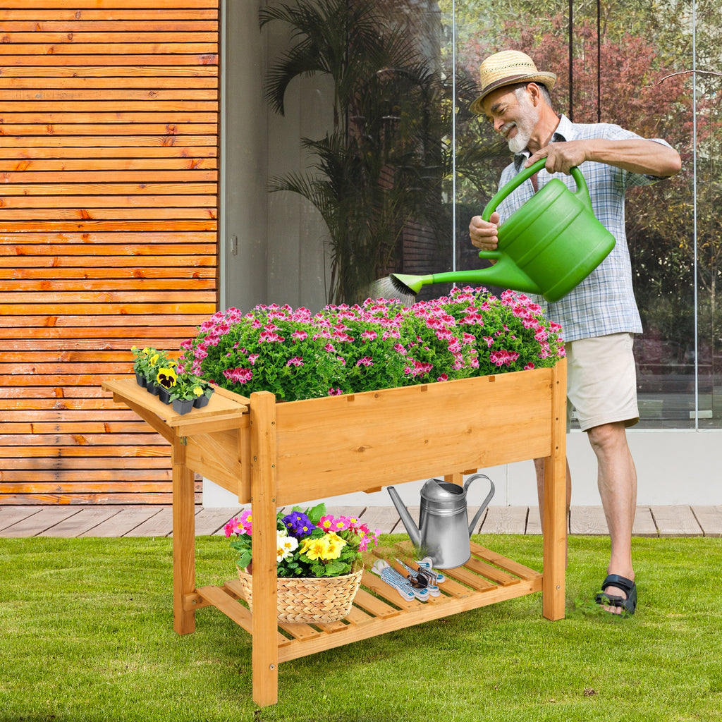 Kit de jardinière surélevée avec 8 grilles et plateau pliant