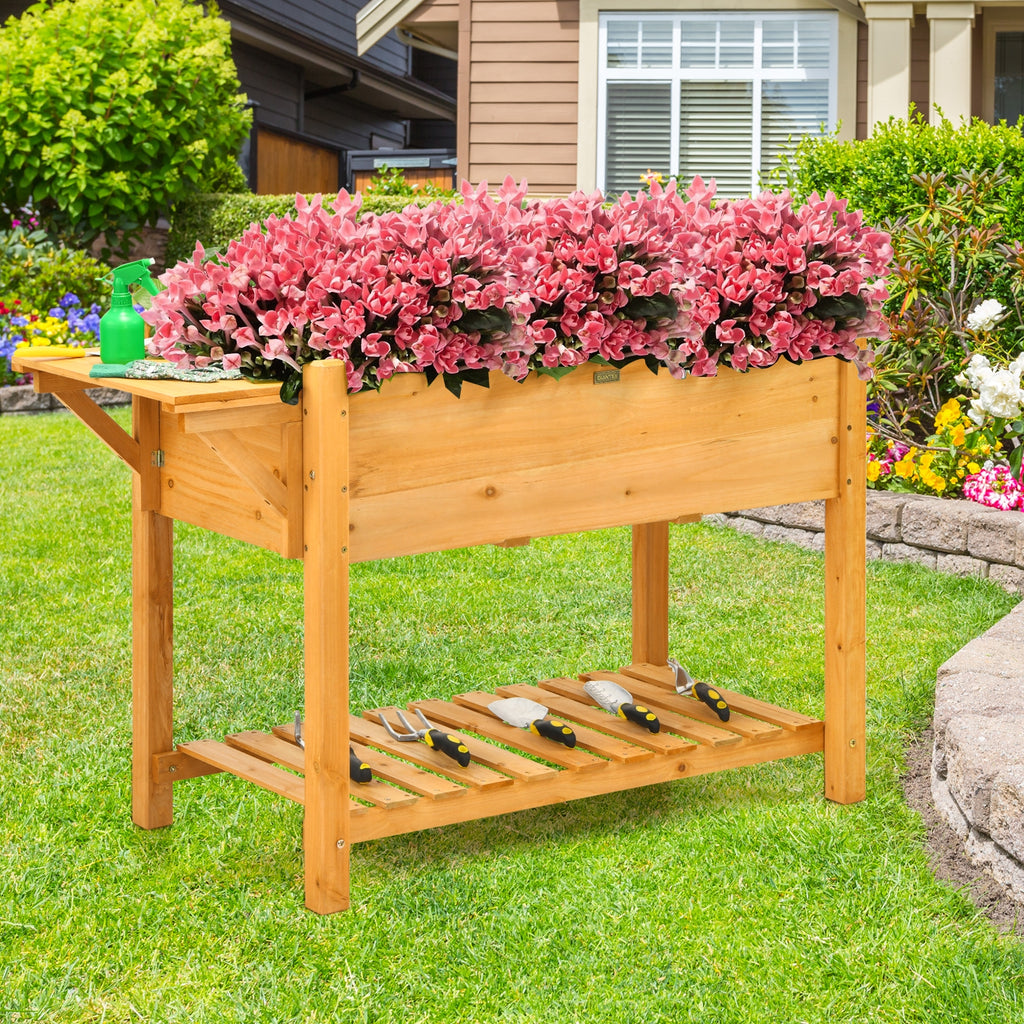 Kit de jardinière surélevée avec 8 grilles et plateau pliant