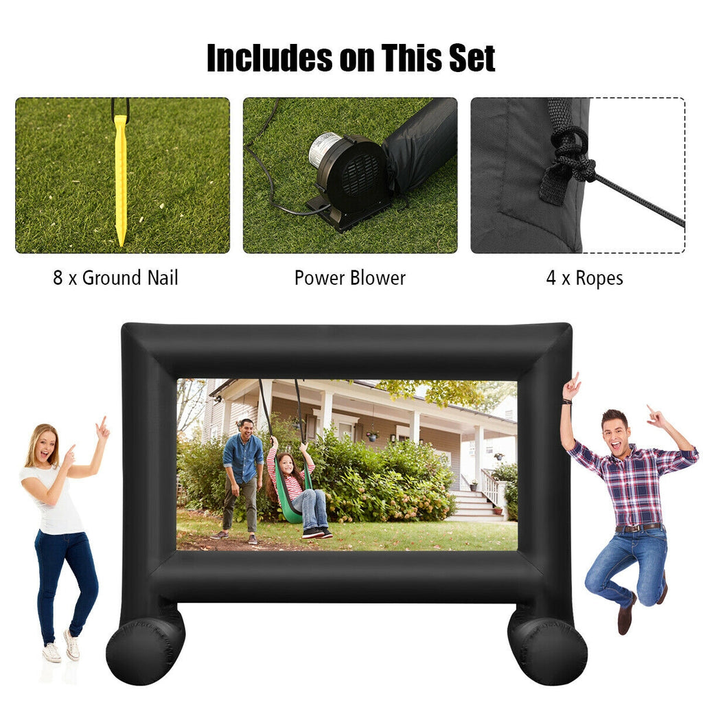 Inflatable Outdoor Movie Projector Screen with Blower-14'