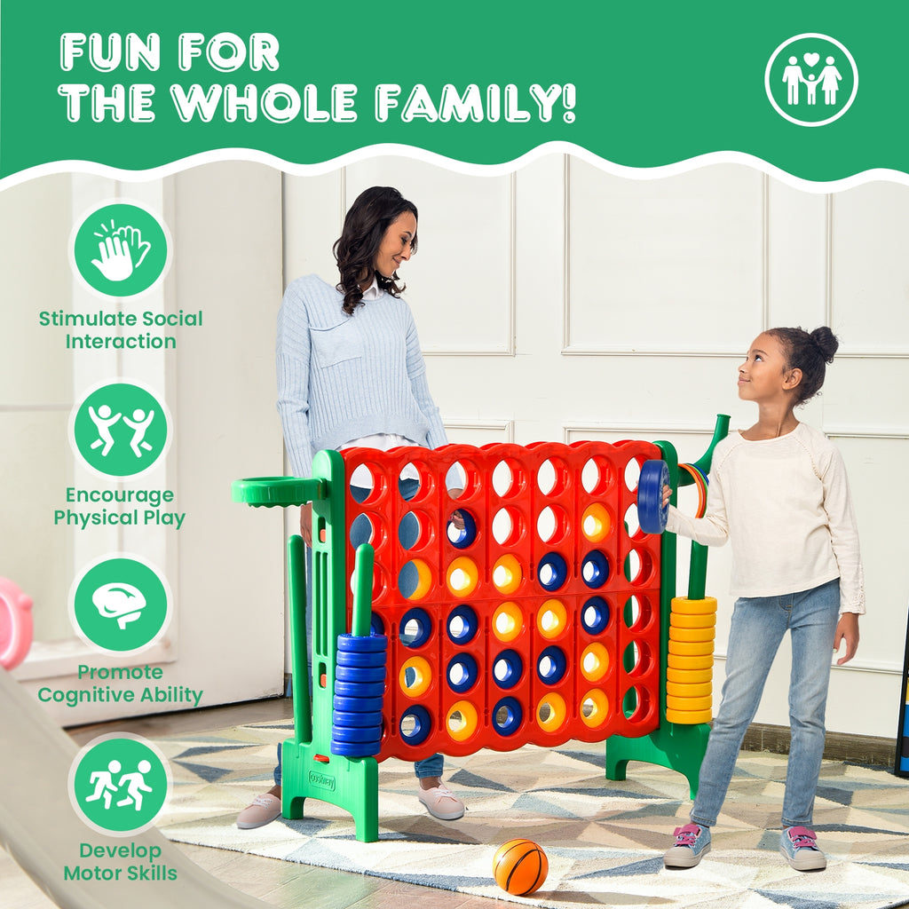 Ensemble de jeu géant 4-à-marquer de 2,5 pieds - Vert