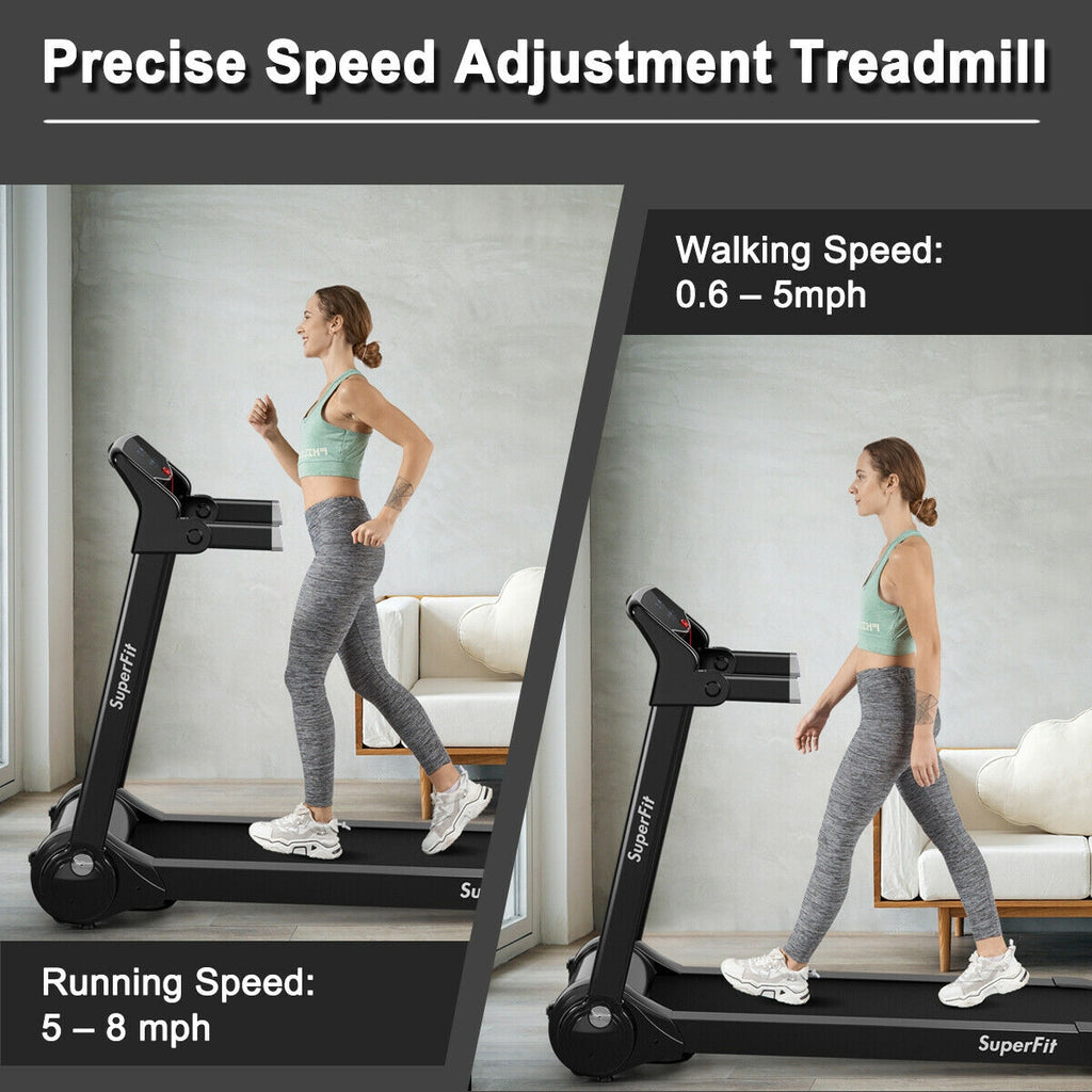 3HP Folding Electric Treadmill Running Machine-Silver