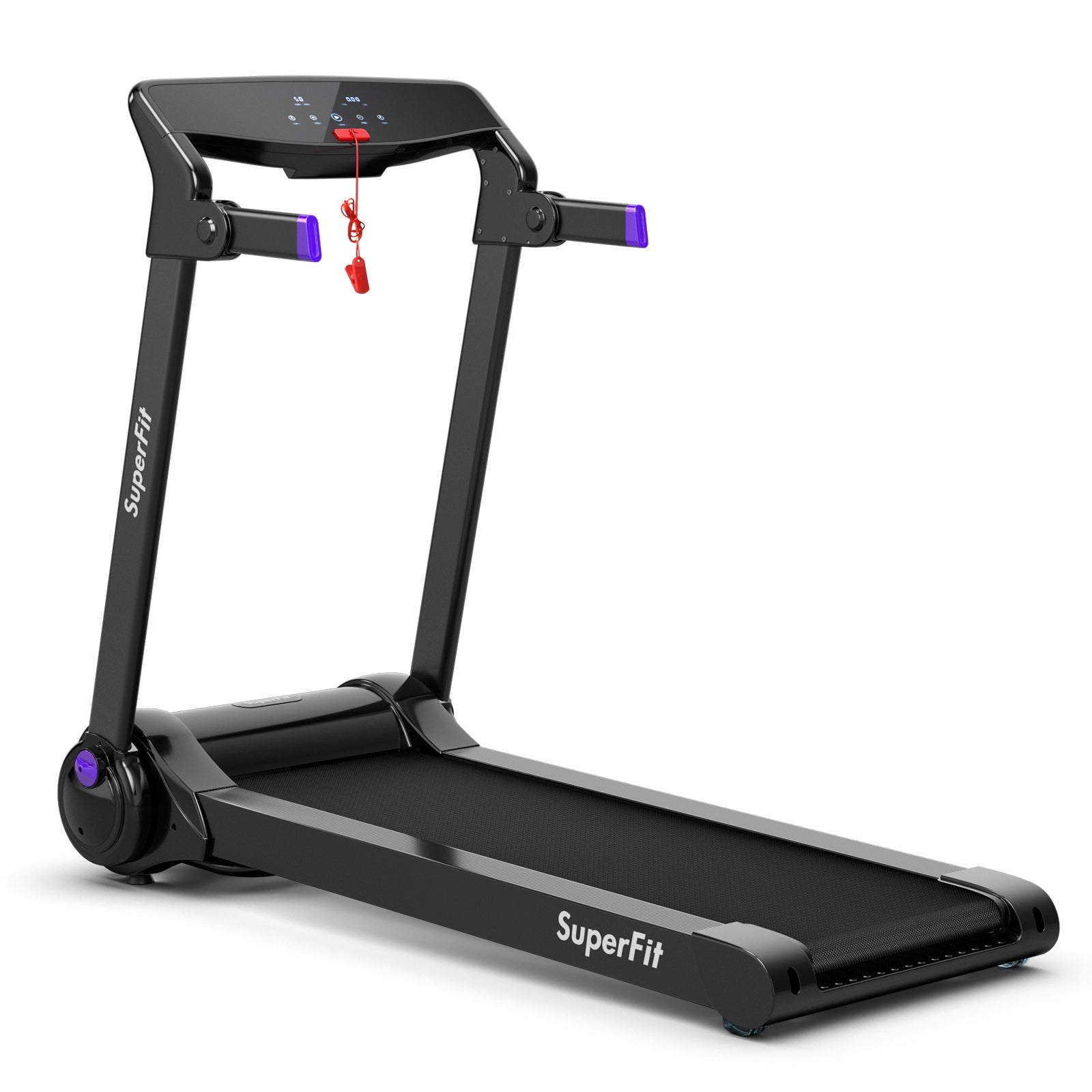 3HP Folding Electric Treadmill Running Machine-Purple