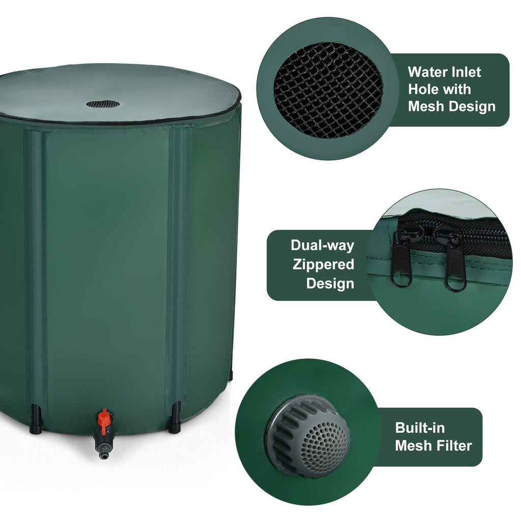 Collecteur d'eau pliable de 60 gallons pour baril de pluie