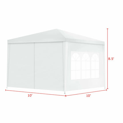 10 x 10 Feet Outdoor Side Walls Canopy Tent with 4 Removable Sidewalls