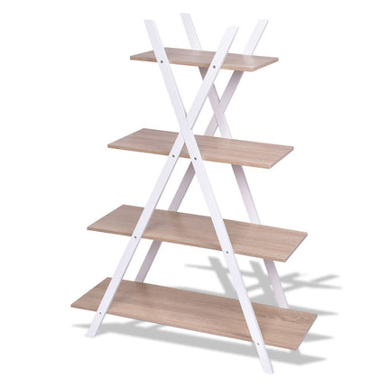 X-Shape 4-Tier Display Shelf Rack Potting Ladder