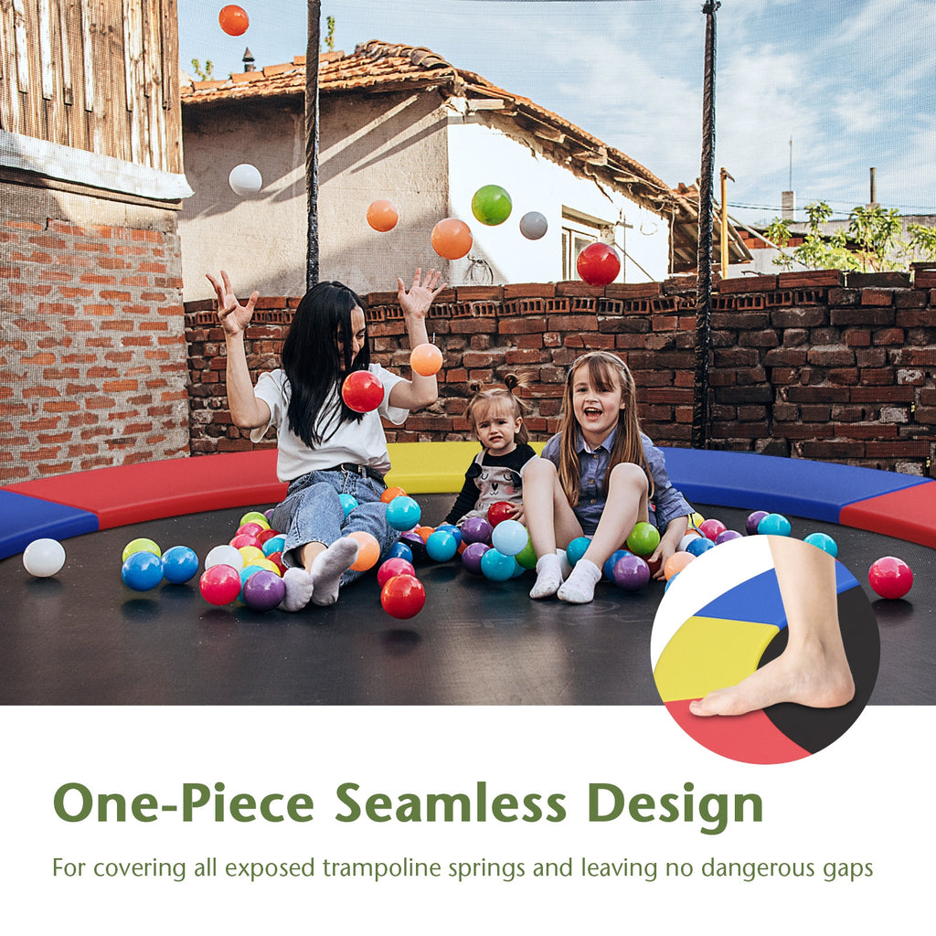 Coussin de protection universel pour trampoline 12 pieds, étanche et résistant aux déchirures - Multicolore