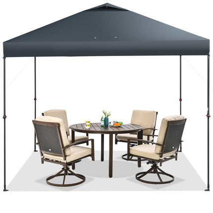 10 x 10 Feet Foldable Outdoor Instant Pop-up Canopy with Carry Bag-Gray