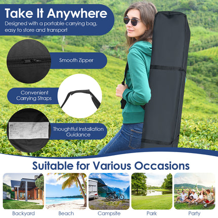 10 x 10 Feet Foldable Outdoor Instant Pop-up Canopy with Carry Bag-Gray