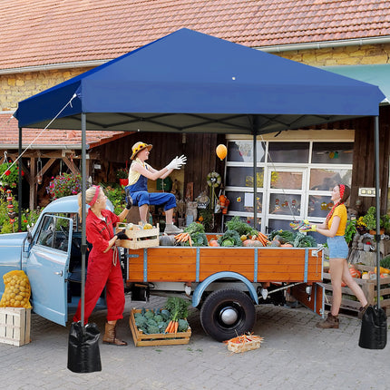 8x8' Outdoor Pop up Canopy Tent  w/Roller Bag-Blue