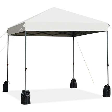 8x8' Outdoor Pop up Canopy Tent  w/Roller Bag-White