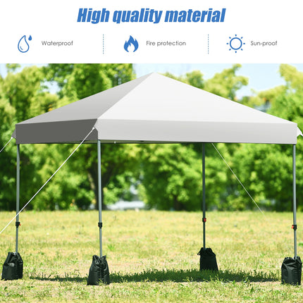 8x8' Outdoor Pop up Canopy Tent  w/Roller Bag-White