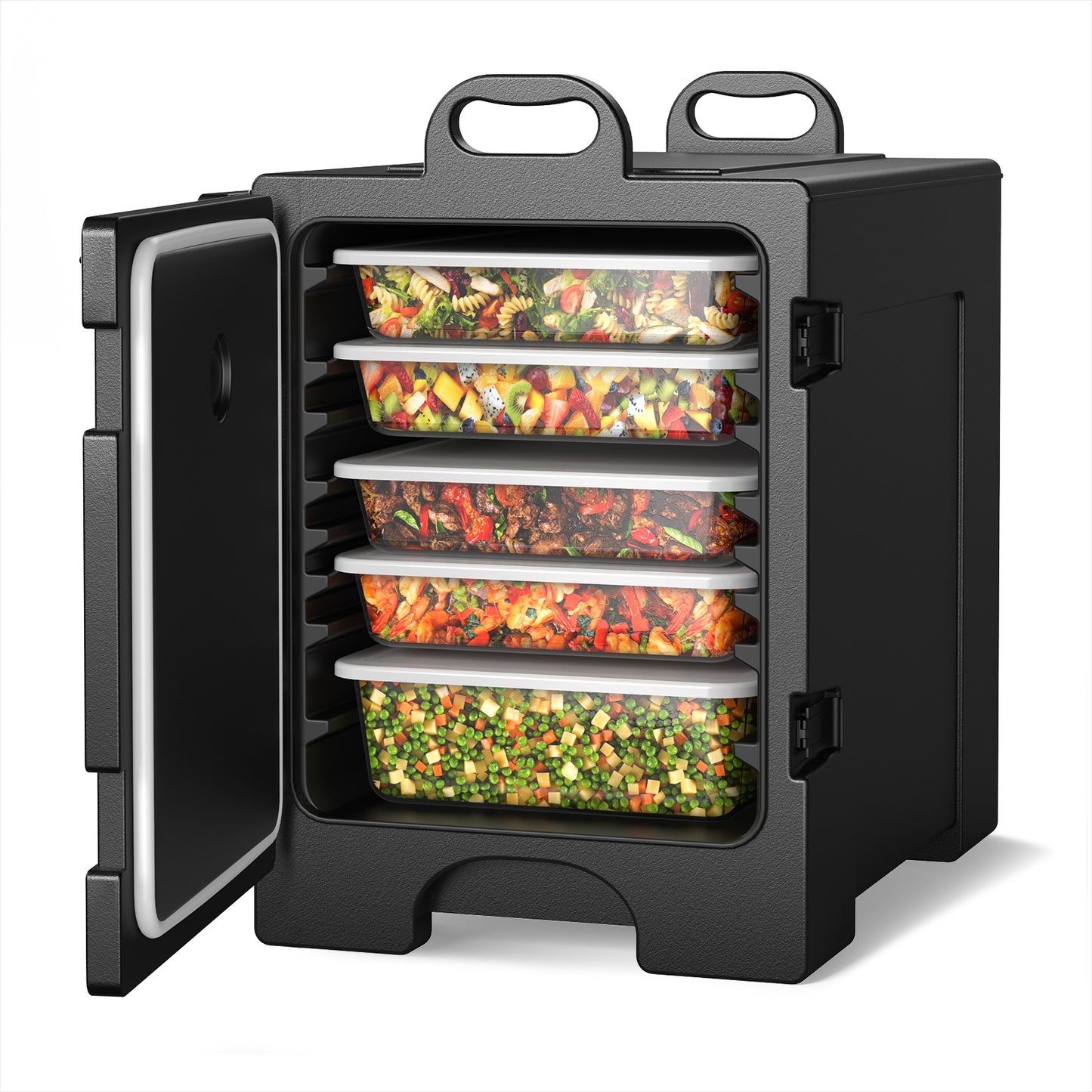 81 Quart Capacity End-loading Insulated Food Pan Carrier-Black