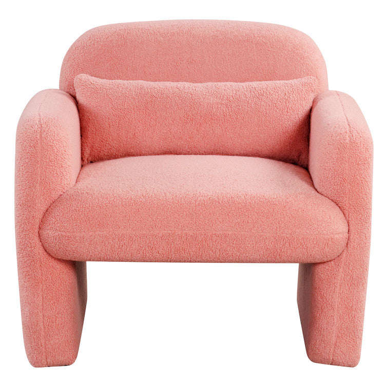 Set of  2 Modern Accent Chair and Marble Top Side Table Set