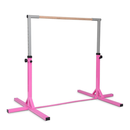 Adjustable Gymnastics Bar Horizontal Bar for Kids-Pink