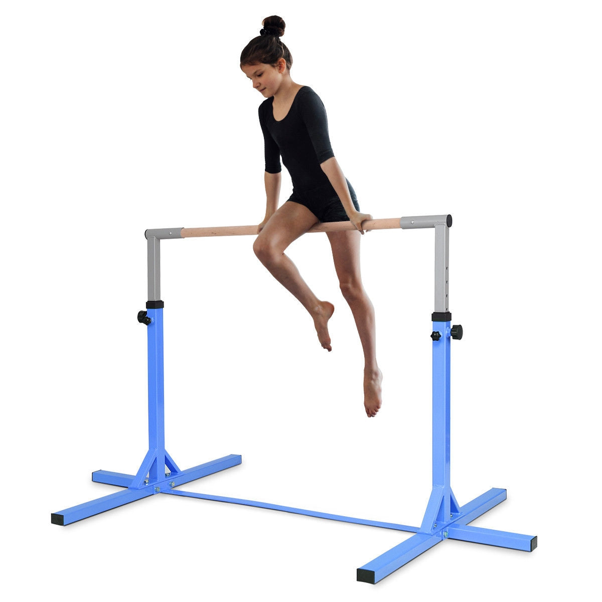 Adjustable Gymnastics Bar Horizontal Bar for Kids-Blue