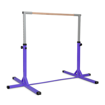 Adjustable Gymnastics Bar Horizontal Bar for Kids-Purple