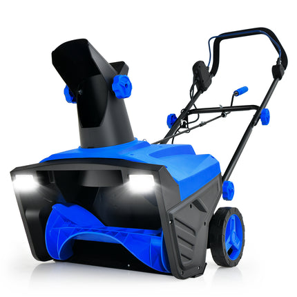 20 Inch 120V 15Amp Electric Snow Thrower  with 180Â° Rotatable Chute-Blue