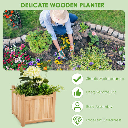 Foldable Flower Bed with Drainage Hole and Base