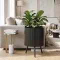 16.5 Inch Plant Pot with Stand and Tapered Legs for Garden