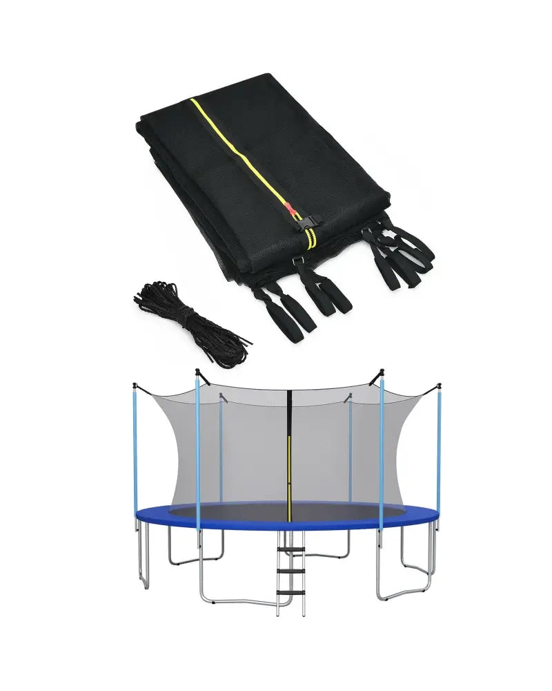 16Ft Replacement Weather-Resistant Trampoline Safety Enclosure Net - Black - Trampoline Accessories