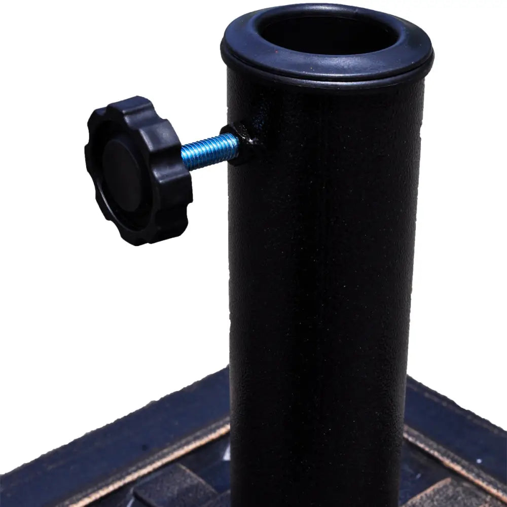 17.5 Inch Heavy Duty Square Umbrella Base Stand of 30 lbs for Outdoor - Bronze - Outdoor Umbrella Bases