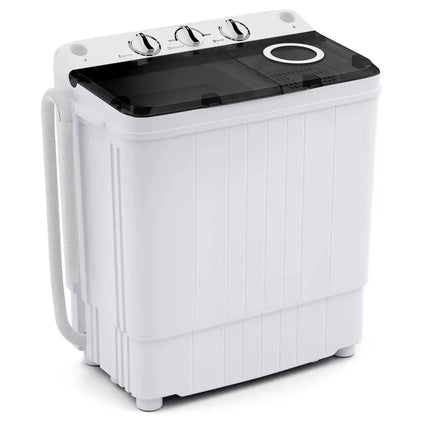 17.6 lbs Portable Washing Machine with Drain Pump-Black Costway