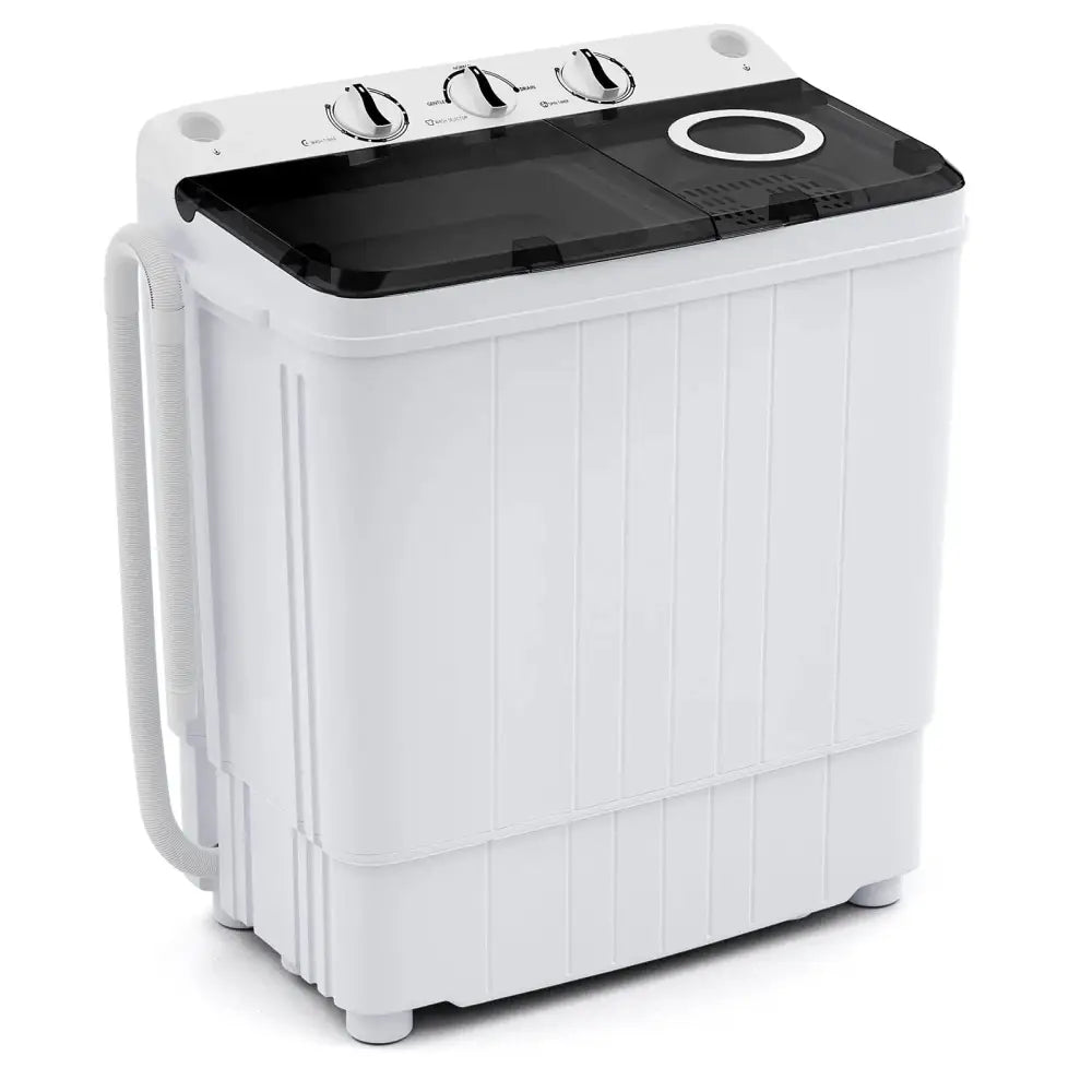17.6 lbs Portable Washing Machine with Drain Pump-Black Costway