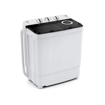 17.6 lbs Portable Washing Machine with Drain Pump-Black Costway