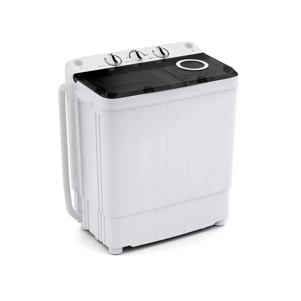 17.6 lbs Portable Washing Machine with Drain Pump-Black Costway