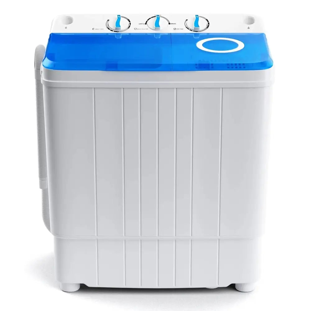 17.6 lbs Portable Washing Machine with Drain Pump-Blue Costway
