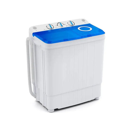 17.6 lbs Portable Washing Machine with Drain Pump-Blue Costway