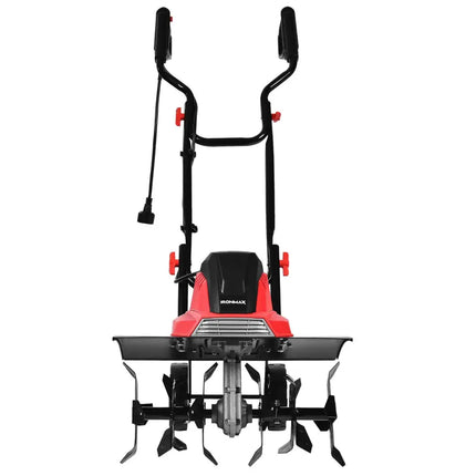 17-Inch 13.5 Amp Corded Electric Tiller and Cultivator 9-Inch Tilling Depth - Black & Red - Garden Tools