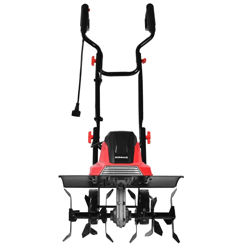 17-Inch 13.5 Amp Corded Electric Tiller and Cultivator 9-Inch Tilling Depth - Black & Red - Garden Tools