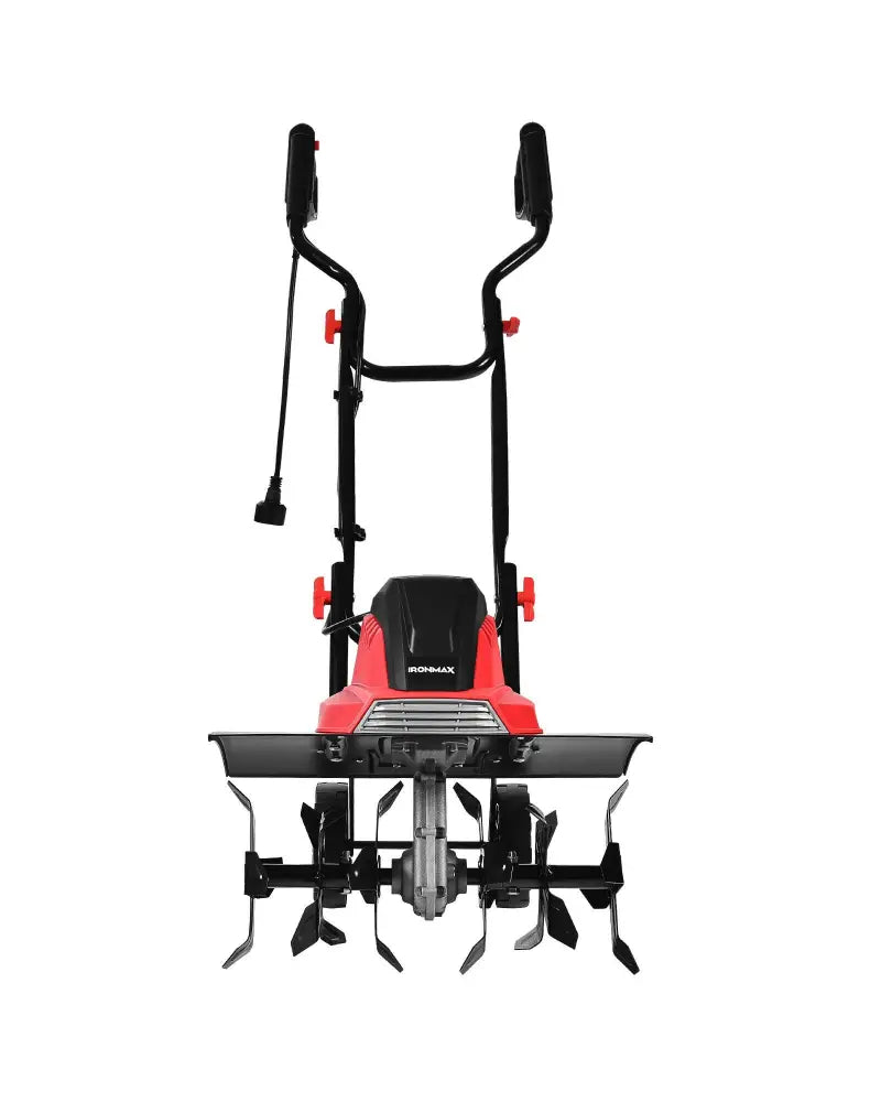 17-Inch 13.5 Amp Corded Electric Tiller and Cultivator 9-Inch Tilling Depth - Black & Red - Garden Tools