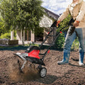 17-Inch 13.5 Amp Corded Electric Tiller and Cultivator 9-Inch Tilling Depth - Black & Red - Garden Tools