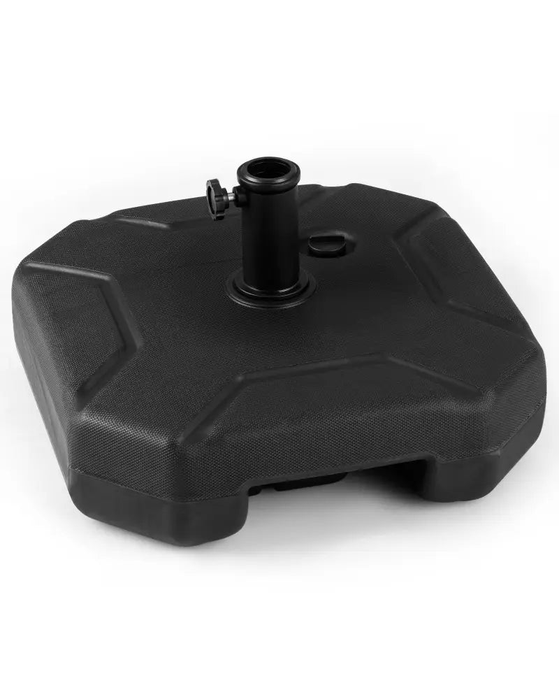 17 Inch 88 LBS Heavy-Duty Fillable Umbrella Base with Handle - Black - Outdoor Umbrella Bases
