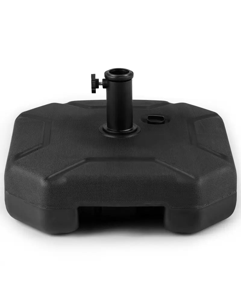 17 Inch 88 LBS Heavy-Duty Fillable Umbrella Base with Handle - Black - Outdoor Umbrella Bases