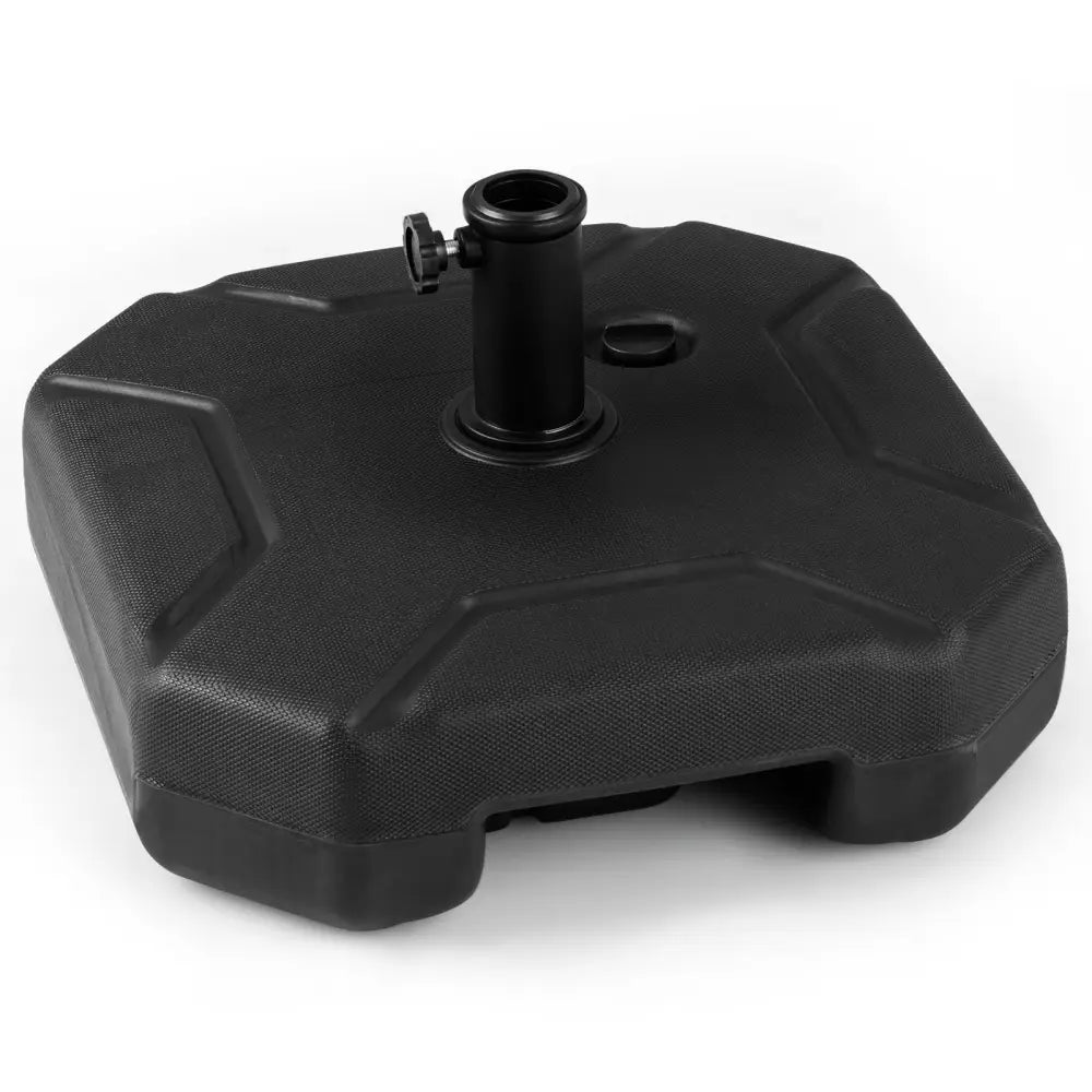 17 Inch 88 LBS Heavy-Duty Fillable Umbrella Base with Handle - Black - Outdoor Umbrella Bases