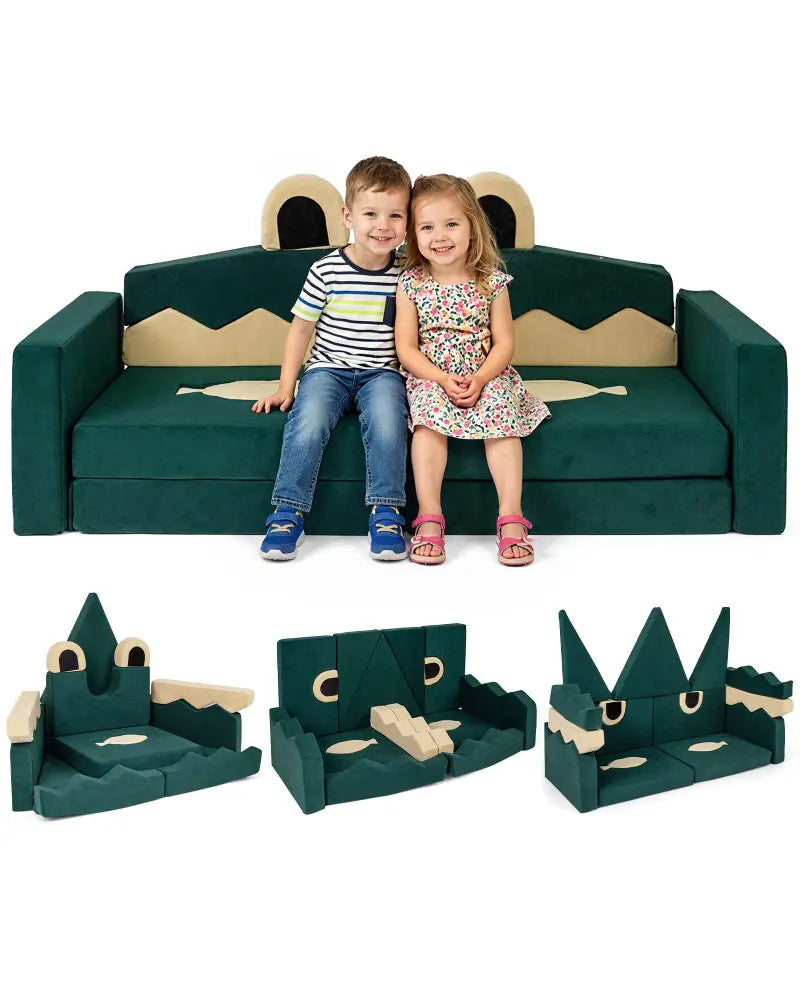 17 Pieces Modular Kids Play Couch for Inspiring Creativity - Kids Chairs & Seating