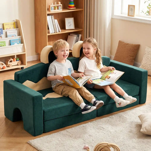 17 Pieces Modular Kids Play Couch for Inspiring Creativity - Kids Chairs & Seating