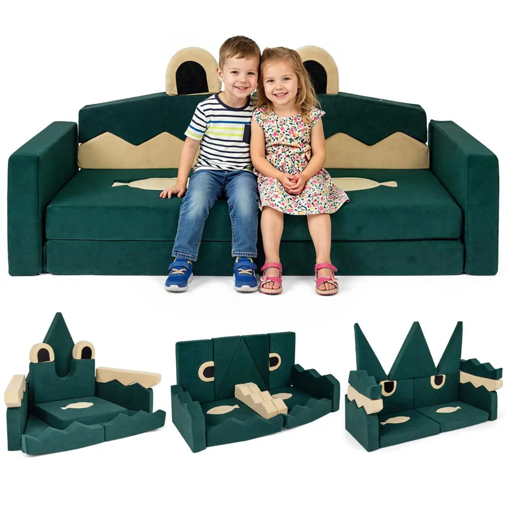 17 Pieces Modular Kids Play Couch for Inspiring Creativity - Kids Chairs & Seating