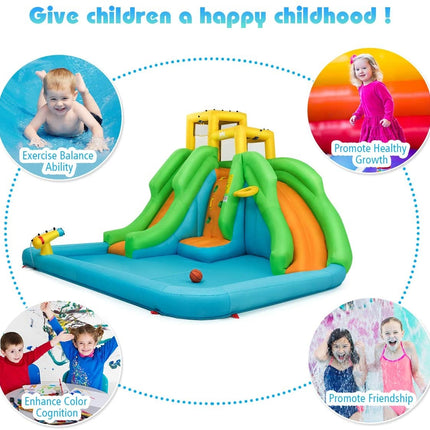 Inflatable Water Park Bounce House with Climbing Wall