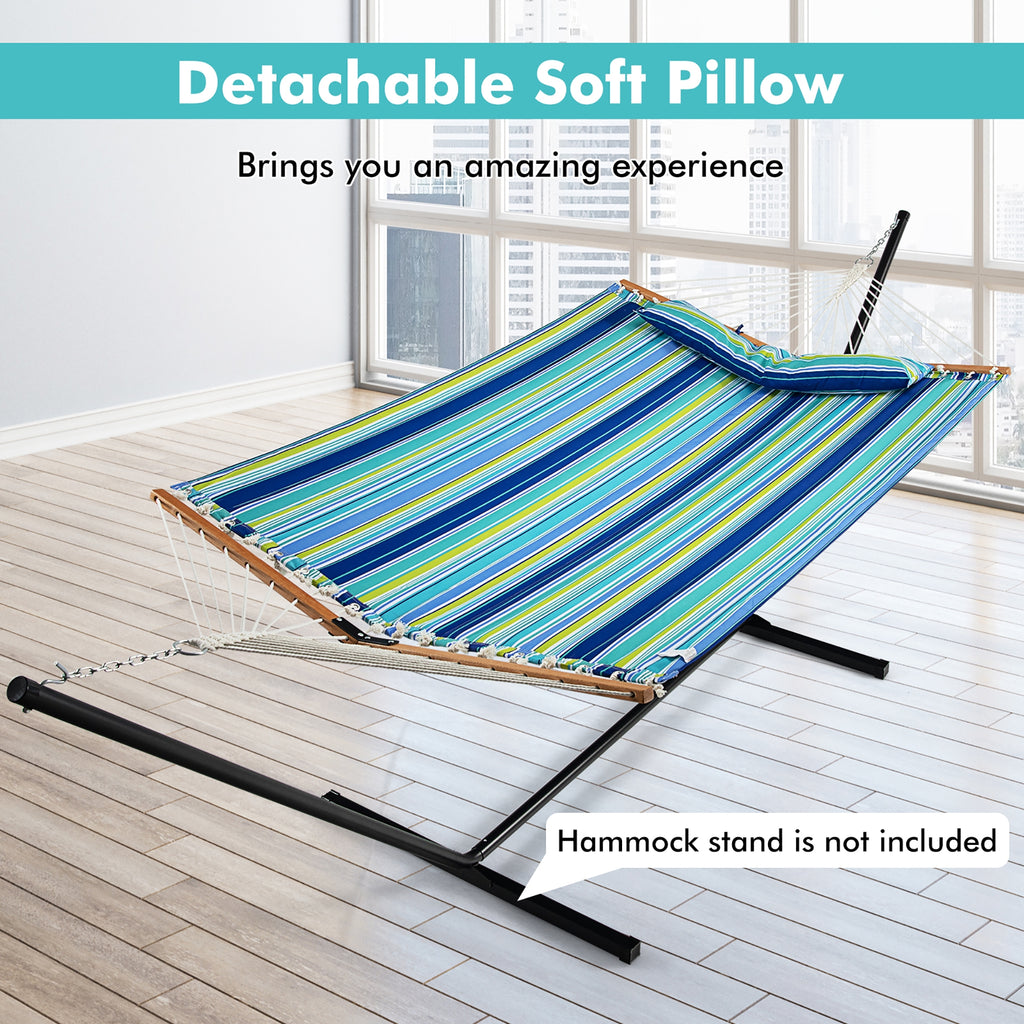 Hamac Chaise Longue Pliant Portable pour Patio avec Oreiller Détachable