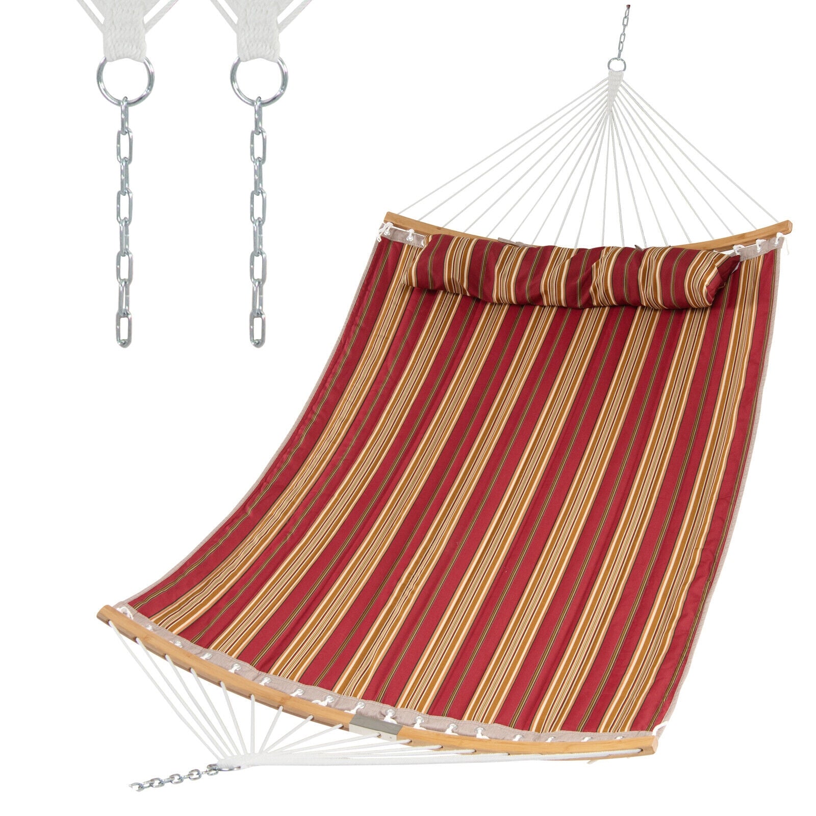 Hamac d'extérieur avec oreiller détachable - Rouge