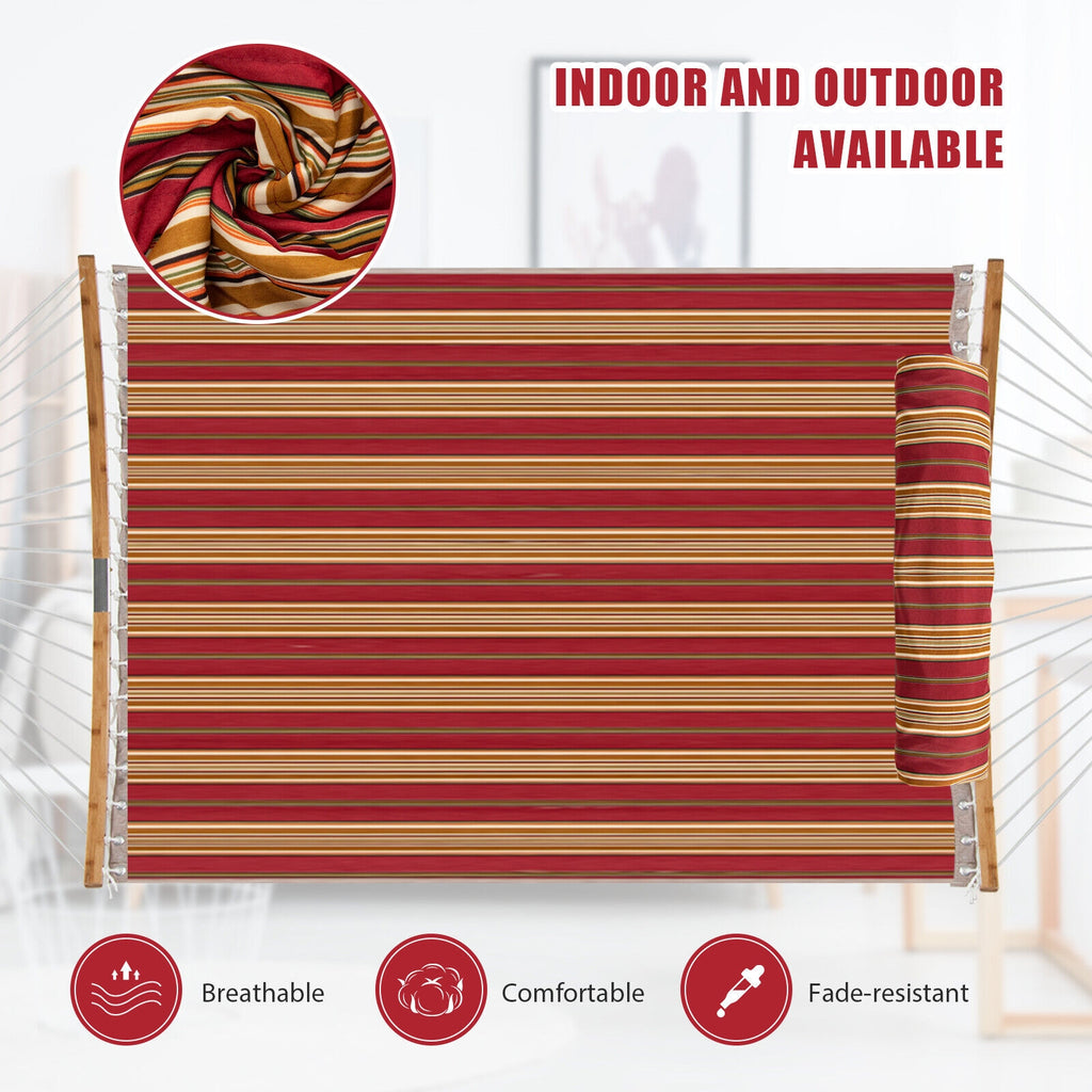 Hamac d'extérieur avec oreiller détachable - Rouge
